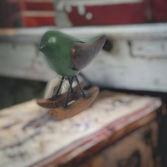 Resin Rocking Bird by Transpac - Greenfinch,  Tanager, Parakeet NWT - Picture 6 of 7